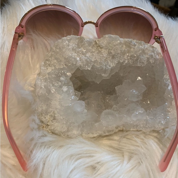 Brand NEW in Case! Kate Spade Pink Round Sunglasses - Picture 3 of 5